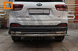 Захист заднього бампера Kia Sorento Prime 2015+ (одинарна з куточками) d 60/42