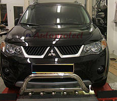 Кенгурятник з грилем Can Otomotiv для Mitsubishi Outlander XL 2006-2010