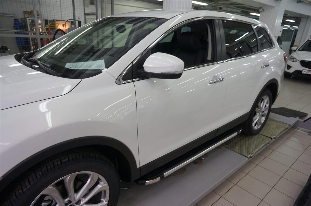 Пороги бічні підніжки Can Oto Brillant Black для Audi Q7 2015+