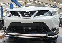 Захист переднього бампера Nissan Qashqai 2014+ (подвійне)