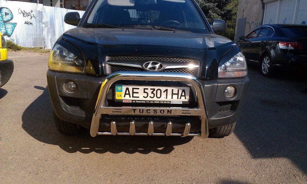 Кенгурятник з написом Can otomotiv Hyundai Tucson