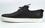 Чоловіче взуття великих розмірів батальне кросівки кеди шкіряні чорні Rosso Avangard Slipy Black&White BS, фото 4