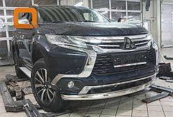 Захист переднього бампера Mitsubishi Pajero Sport (2016-) (одинарна)