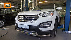 Захист переднього бампера Hyundai Grand SantaFe (2013-) (подвійна) d60/60