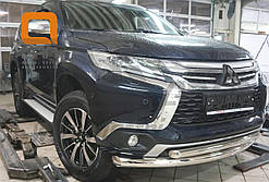 Захист переднього бампера Mitsubishi Pajero Sport (2016-) (подвійна)