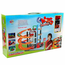 Дитячий ігровий набір гараж Joy Toy "Мега парковка" 4 рівня і 4 машинки