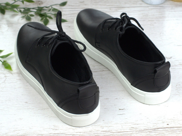 Rosso Avangard OrigSlipy Black&White BS Мужская обувь больших размеров кроссовки слипоны черные кожаные Rosso Avangard OrigSlipy Black&White BS