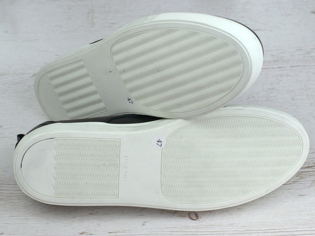 Rosso Avangard OrigSlipy Black&White BS Мужская обувь больших размеров кроссовки слипоны черные кожаные Rosso Avangard OrigSlipy Black&White BS