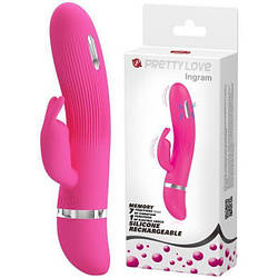 Vibrator Pretty Love "Ingram" з стимулятором клітора та електричною стимуляцією, BI-014663