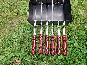 Набір шампурів із дерев'яними ручками 6 шт. (730х12х3мм), фото 2