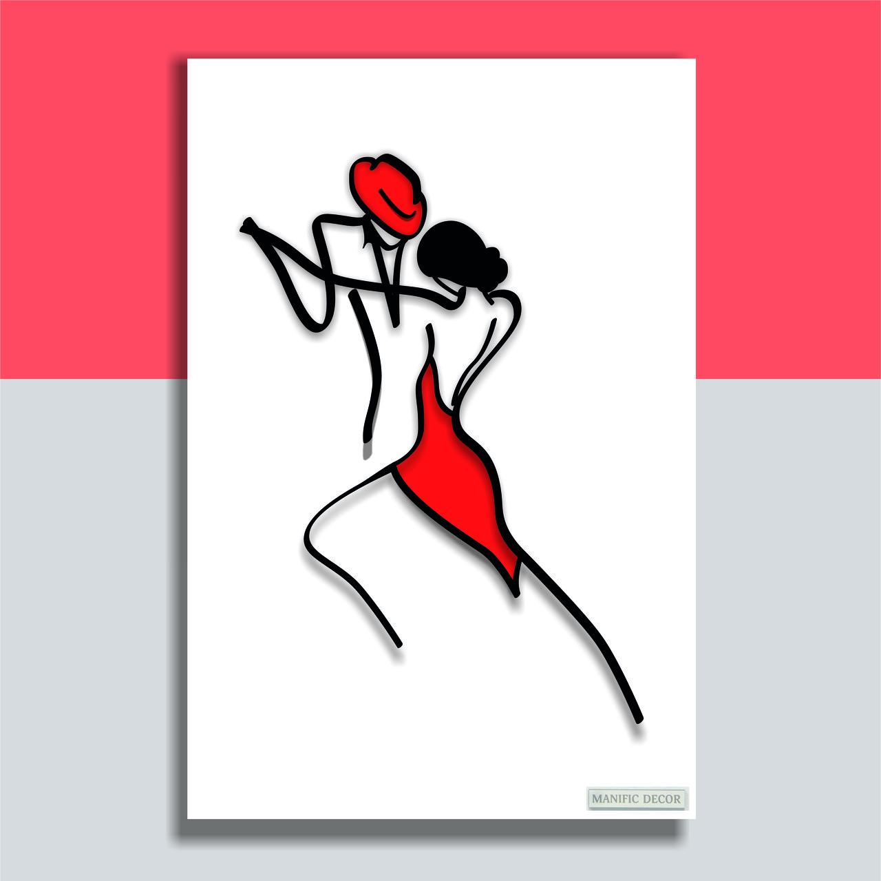 Картина на холсті інтер'єрна абстрактна настінна арт панно Manific Decor "Tango / Танго"
