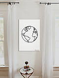 Картина на холсті  інтер'єрна абстрактна настінна арт панно Manific Decor "Planet Earth / Планета Земля", фото 6