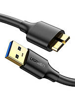Кабель для зарядки и передачи данных UGREEN US130 USB 3.0 AM / micro USB 3.0 0.5M Black (10840)
