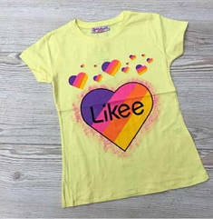 Трендова футболка для дівчаток Likee Розміри 116, 128, 164 Туреччина