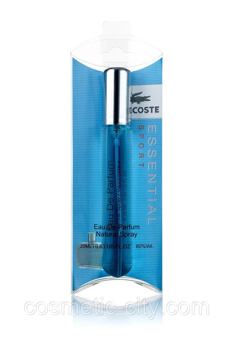 Мініпарфуми Lacoste Essential Sport Pour Homme (Лакост Ессеншіал Спорт Пур Хом), 20 мл