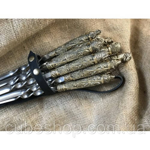 Набір шампурів «Дюжина» (в шкіряному сагайдаку)