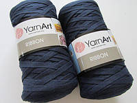 Пряжа YarnArt Ribbon 784 темно-синий (ЯрнАрт Риббон) первичка трикотажная лента