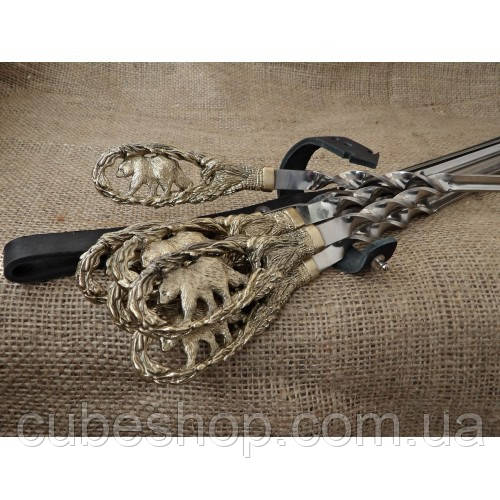 Набір шампурів «Ведмідь» (в шкіряному сагайдаку)