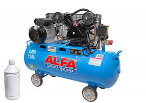 Компресор AL-FA ALC100-2 3.8 кВт оливний 100 л 660 л/м два циліндри