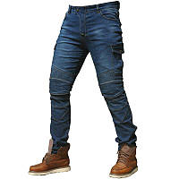 Мото джинси із захисними вставками Komine сині