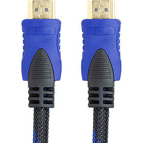 Відео кабель PowerPlant HDMI - HDMI, 3м, позолочені конектори, 1.3 V, Nylon, Double ferrites