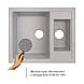 Кухонна мийка Lidz 615x500/200 GRA-09 (LIDZGRA09615500200), фото 3