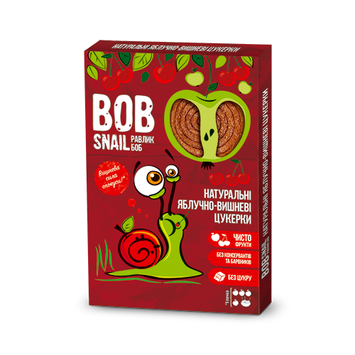 Цукерки Равлик Боб Яблуко-вишня 60г