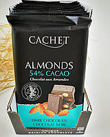 Шоколад черный "Cachet" Almonds 54% cacao 300гр