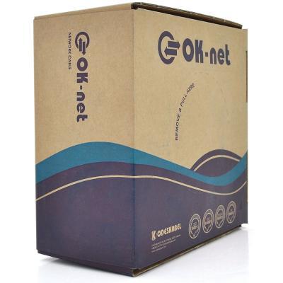 Кабель мережевий OK-Net FTP-cat.5E-SL 100м (КПВЭ-ВП (100) 24AWG / 100), фото 1
