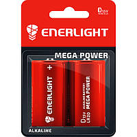 Батарейка щелочная Enerlight Mega Power LR20 D (блистер)