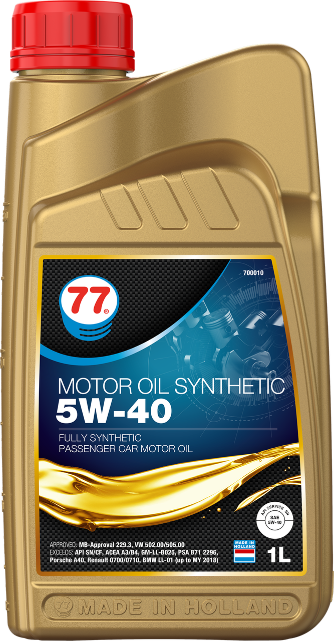 77 MOTOR OIL SYNTHETIC 5W-40 (кан. 1 л)