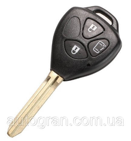 Корпус ключа Toyota Corolla Verso Venza Sienna Avensis 3 кнопки, фото 1
