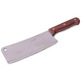 Тесак кухонний Kamille з нержавіючої сталі з дерев'яною ручкою KM-5305