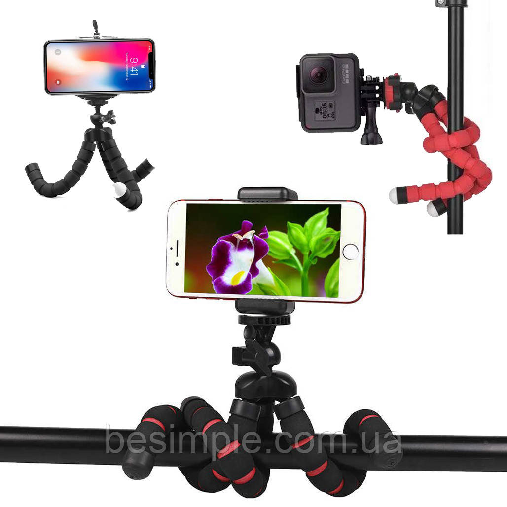 Штатив для телефону SHOOT / Гнучкий трипод тринога для телефону, фото 1