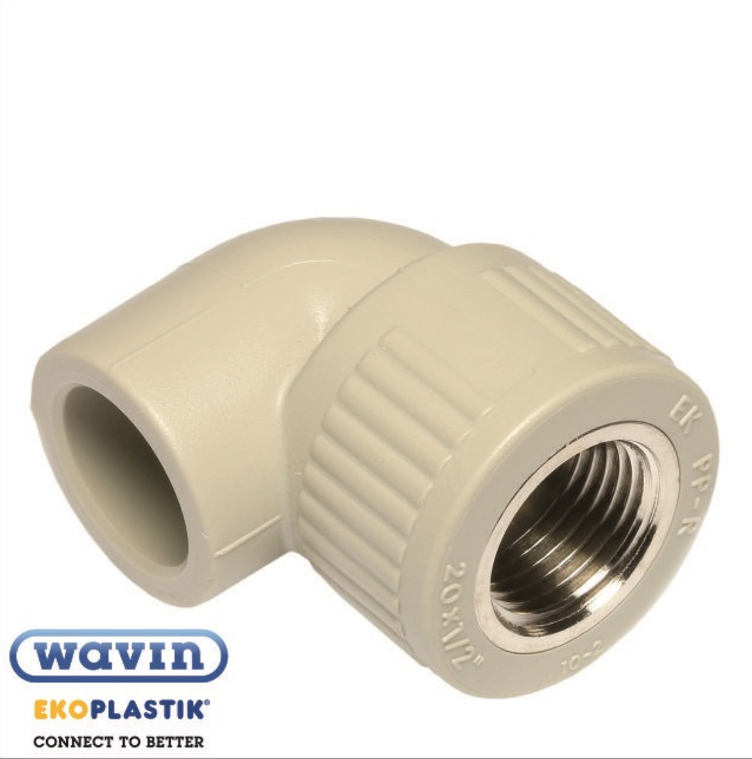 Коліно з МРВ 20х1/2" Wavin EKOPLASTIK SKOI02020RCT, фото 1