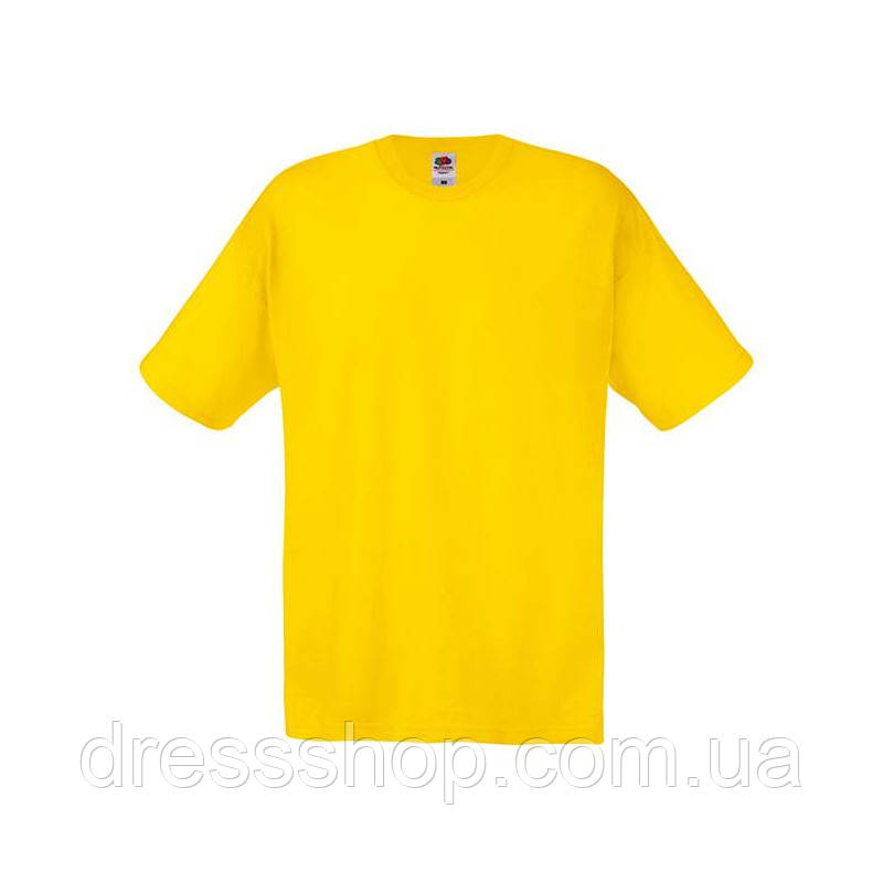 Футболки чоловічі гуртом, чоловічі футболки гуртом Fruit of the loom жовтий