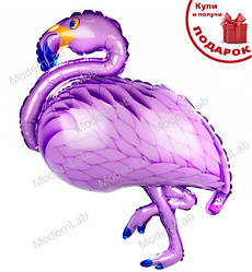 Фольговані кульки "Фламінго", 104*60 см., фіолетовий