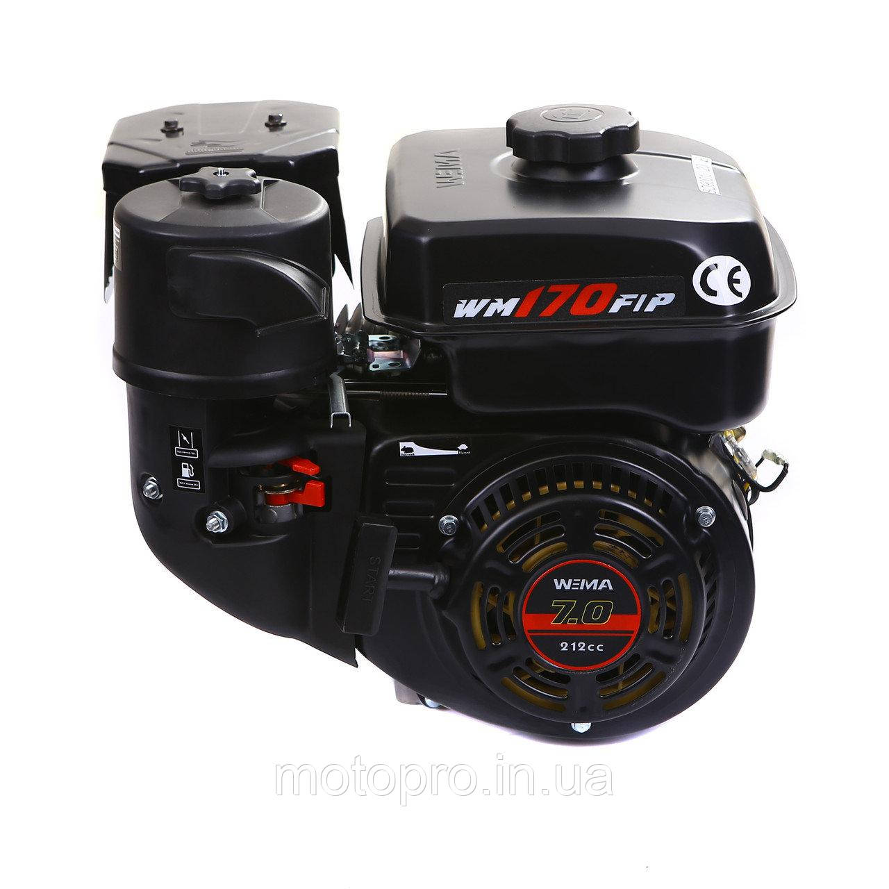 Двигун WEIMA WM170F-T/20 NEW, для WM1100C-шліци 20 мм, бензо 7.0 л.с.
