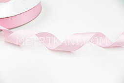 Стрічка репсова 25 мм світло-рожевого кольору, No ЛР25-1045