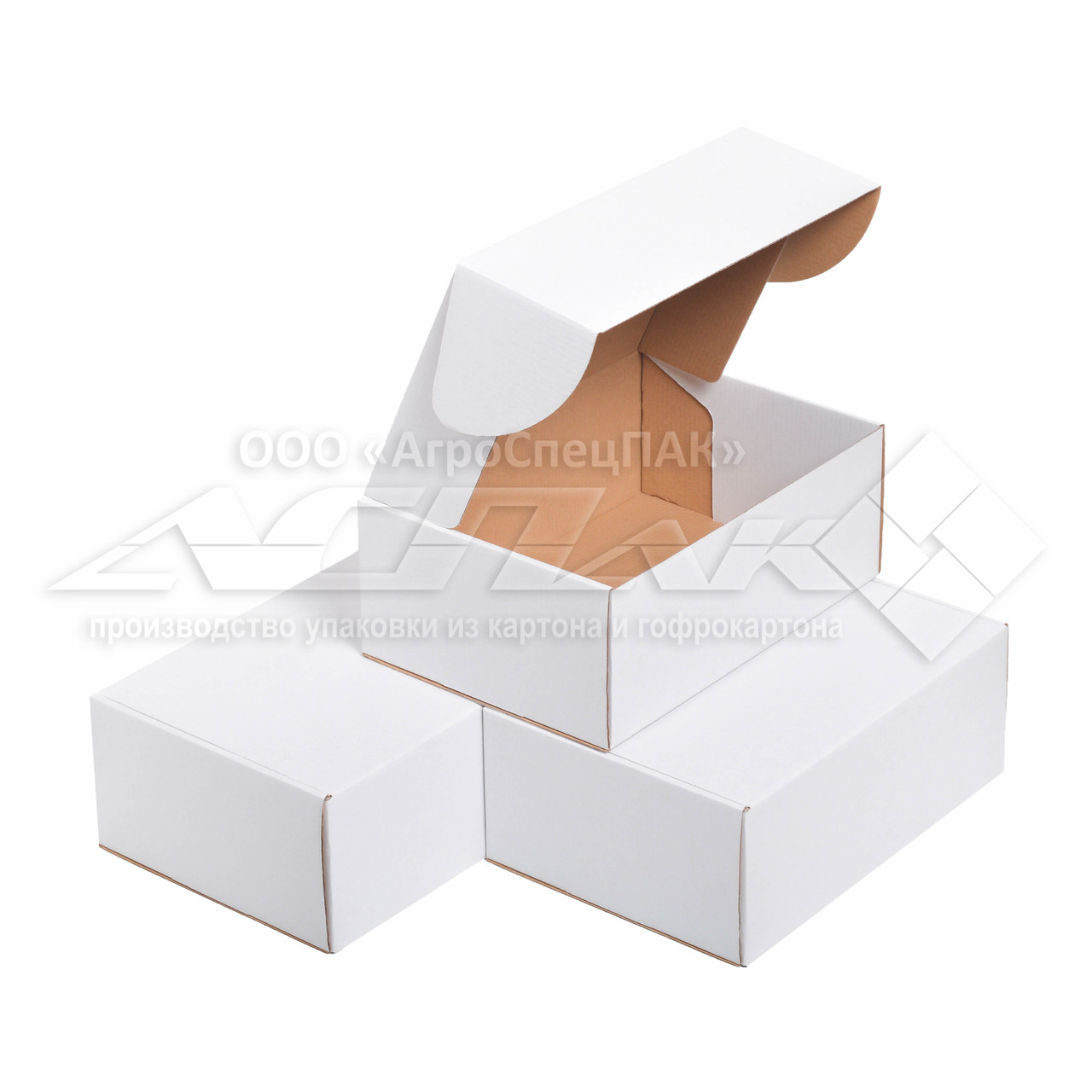 Картонна коробка 310х220х120 біла. Коробка формату А4.