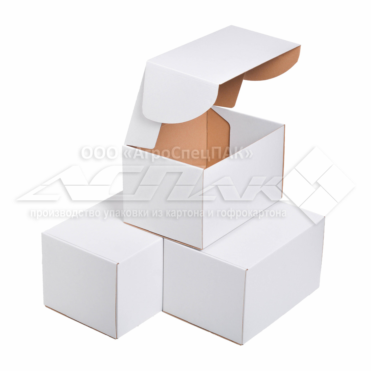 Картонна коробка 310х220х190 біла. Коробка формату А4.