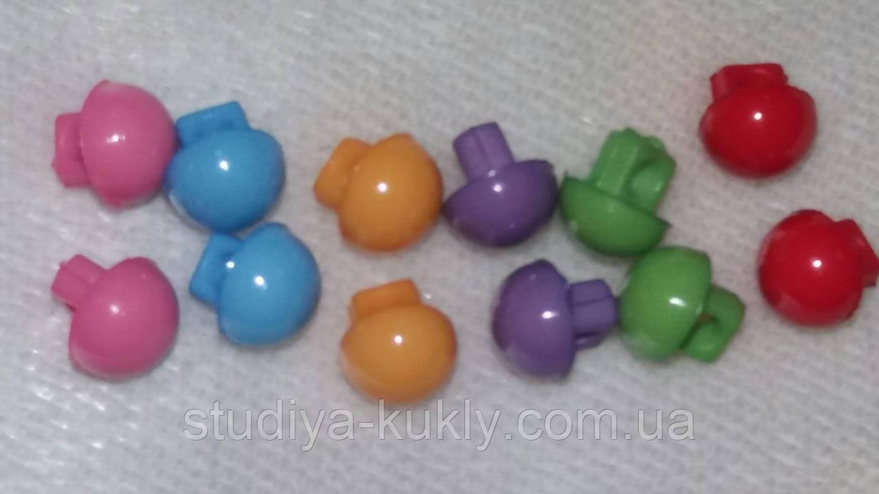 Гудзики на ніжці. Розмір 5*5 мм Набір 12 шт. Асорті., фото 1