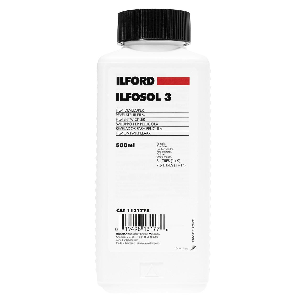Проявитель ILFORD Ilfosol-3 Concentrate 500 ml. - фото 1 - id-p1205186521