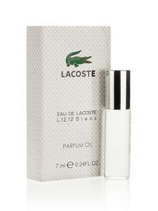 Масляный мини парфюм Lacoste Eau De Lacoste L.12.12 Blanc (Лакост О Де Лакост Л.12.12 Бланк) 7 мл.