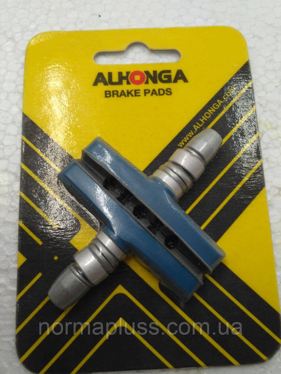 Колодки гальмівні ALHONGA V-brake сині, фото 1