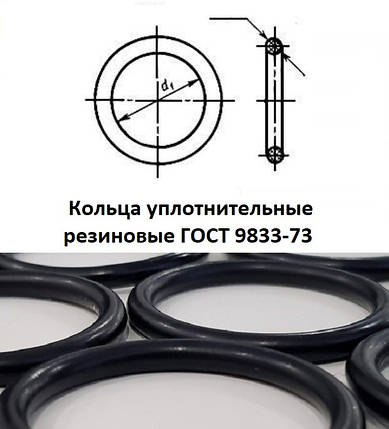Кільця гумові круглого перерізу ГОСТ 9833-73, фото 2
