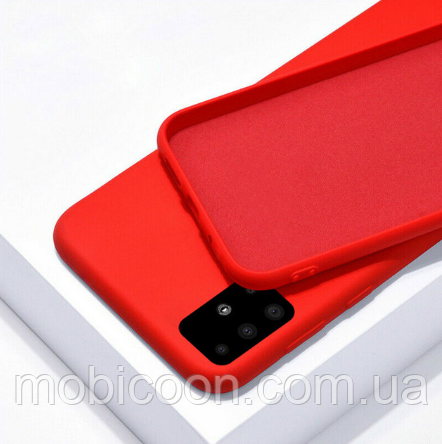 Чохол Silicone Case full для Samsung Galaxy A71 A715 червоний (самсунг а71)
