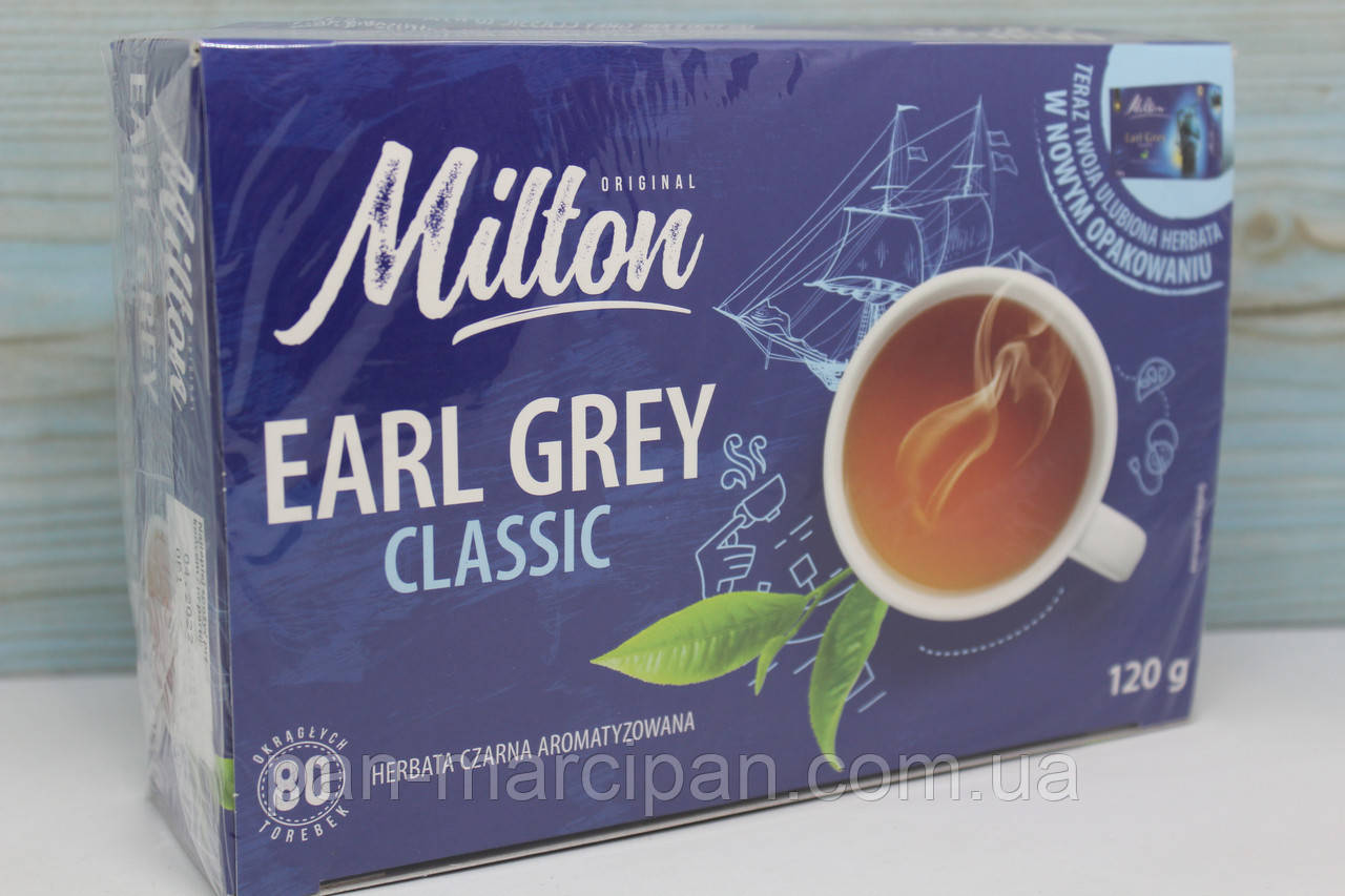 Чай пакетований Milton earl grey classic 80шт, фото 1