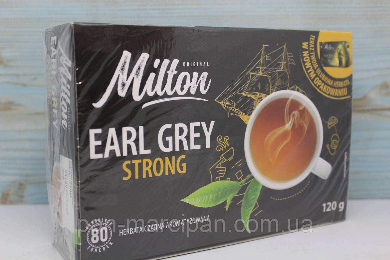 Чай пакетований Milton earl grey Strong 80шт, фото 1
