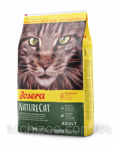 Josera йозера NatureCat натюркет 10 кг корм для кошек с чувствительным пищеварением беззерновой - фото 1 - id-p665732355